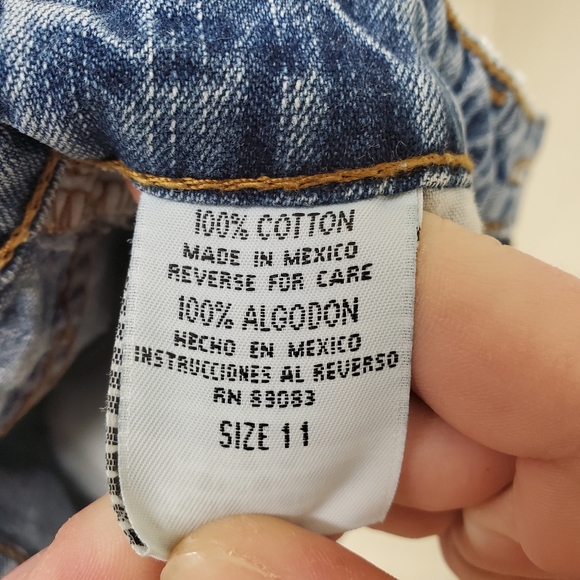 Vintage 90s L.E.I. Mid Rise Denim Shorts Size 11 - Picture 12 of 16